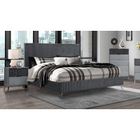 Global Furniture USA King Upholstered Low Profile Standard Bed