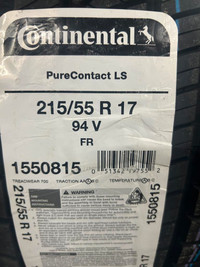 4 Brand New Continental Pure Contact LS 215/55R17 all season tires $70 REBATE!!! *** WallToWallTires.com ***