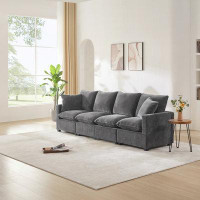 Latitude Run® 110*29" Modern Modular Sofa, 4 Seat Chenille Sectional Couch Set
