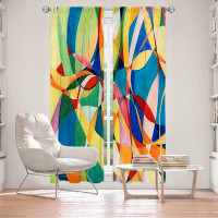 East Urban Home Lined Window Curtains 2-panel Set for Window by Lorien Suarez - Water Series 11