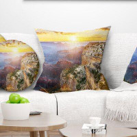East Urban Home Photography Grand Canyon Landscape Throw Pillow
