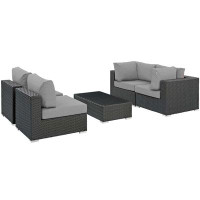 Modway Sojourn 5 Piece Outdoor Patio Sunbrella® Sectional Set 1882