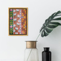 Red Barrel Studio Plants with Flowers by Oliver Gal - Floater Frame Graphic Art on Canvas