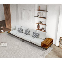 Latitude Run® 4 Seater Sofa With Shelves And Storage Boxes