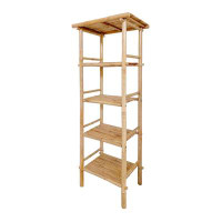 Bay Isle Home™ 5-Tier Bamboo Free Standing Storage Bookcase Shelf