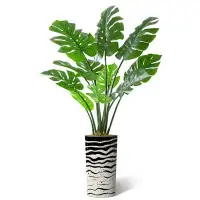 SIGNLEADER Faux Greenery Large Artificial Monstera Silk Plants Indoor and Outdoor Fake Floor Trees on Sale
