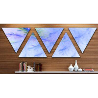 Made in Canada - East Urban Home 'Light Blue Veins of Marble' 5 Piece Graphic Art Print Set on Canvas