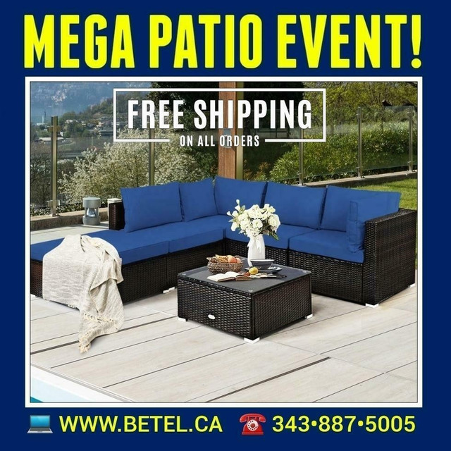 Wicker Patio Outdoor Sectional Furniture Sets | Assorted Colours in Patio & Garden Furniture