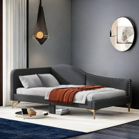 Latitude Run® Upholstered Daybed With Headboard And Armrest
