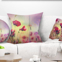 Made in Canada - East Urban Home Floral Beautiful Poppy Flower Garden Pillow