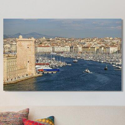 Made in Canada - Picture Perfect International 'Vieux Port, Marseille France' Photographic Print on Wrapped Canvas in Arts & Collectibles
