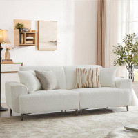 Latitude Run® Oversized Sofa-Modern Sofa Couch With Lamb Wool, 3 Seater Sofa For Living Room
