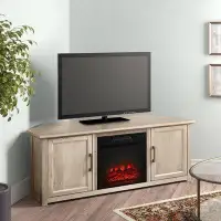 The Twillery Co. Rozier TV Stand for TVs up to 60" with Electric Fireplace Included
