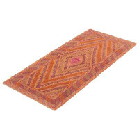 Isabelline One-of-a-Kind Jivan Hand-Knotted New Age 2'9" X 6' Runner Wool Area Rug in Burnt Orange/Purple