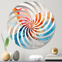 Design Art Collage Symphony III - Vortex Decorative Mirror Circle