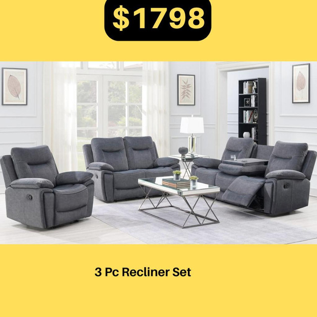 Recliner Set Sale with Rocker Recliner Chair !! Living Room Furniture Sale !! in Chairs & Recliners in City of Toronto - Image 3