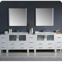 Ebern Designs Ebern Designs Jolie 108" Free Standing Double Sink Bathroom Vanity (Faucet Not Included)