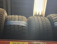 USED PAIR OF ALL SEASON UNIROYAL 215/55R17 90% TREAD WITH INSTALL.