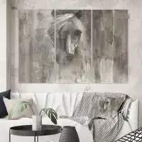 East Urban Home 'Farmhouse Horse' Painting Multi-Piece Image on Canvas