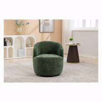 Wrought Studio Chenille Fabric Swivel Accent Armchair Barrel Chair