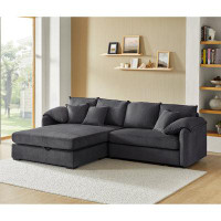 Latitude Run® Brandee 2 - Piece Reversible Sectional Sofa & Chaise with Storage