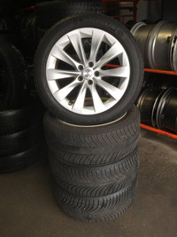 20 OEM TESLA X STAGGERED USED WINTER PACKAGE 265/45R20 275/45R20 MICHELIN LATITUDE ALPIN OEM RIMS FRONT GONE REAR 90%