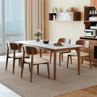 Corrigan Studio Nordic simple rectangular ash wood rock plate dining table and chair combination