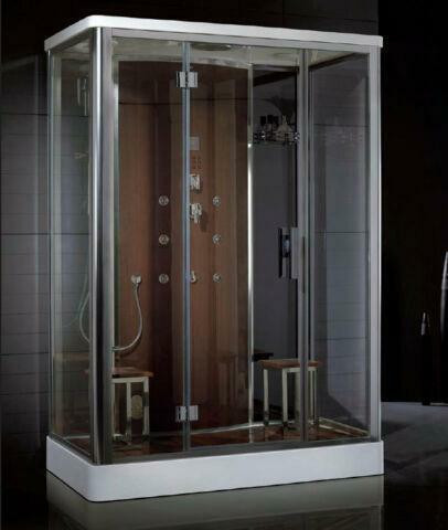 DZ956F8 Eago / Platinum Steam Shower 59.1 x  35.4 x  87 ( Black or Brown ) ( Single Threshold - Open 3 Sides ) in Plumbing, Sinks, Toilets & Showers in Edmonton - Image 2