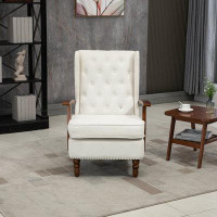 Darby Home Co Wood Frame Armchair, Modern Accent Chair Lounge Chair for Living Room