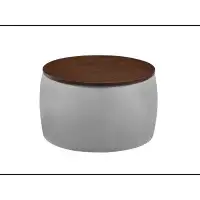 MR [Video] Round Ottoman Set with Storage, 2 in 1 combination, Round Coffee Table WQLY322-W142065119