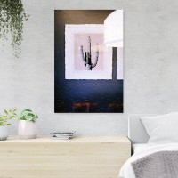 Foundry Select Painting Of Cactus Plant - 1 Piece Rectangle Graphic Art Print On Wrapped Canvas