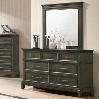 Wildon Home® Darlotta 63" Width Wood 7-Drawer Dresser With Mirror