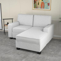 Latitude Run® 62.9" Wide L-Shaped Modular Sectional Sofa 2-Seat Fabric Couch For Personalized Living Room Layouts