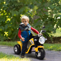 KIDS ELECTRIC MOTORCYCLE 6V BATTERY POWERED RIDE-ON DIRT BIKE 3-WHEELS MOTORBIKE