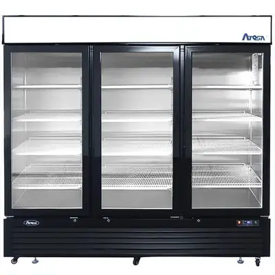 Atosa Triple Door 82 Wide Glass Display Refrigerator