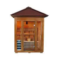 Waverly 61x51 - 3-person outdoor traditional sauna, Roof Dimensions: 73x63