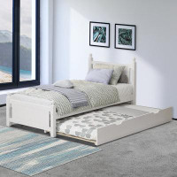 Latitude Run® High-quality bed frame with a trundle bed and nightstand