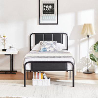 Trent Austin Design Cadre de lit Perna avec tête de lit en bois rustique rétro