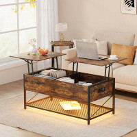 Ebern Designs 43" Lift Top Coffee Table With Power Outlets