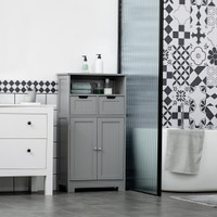 Bathroom Cabinet 23.6" x 11.8" x 42.8" Gray
