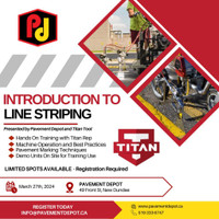 Introduction to Line Striping Training Day at Pavement Depot Kitchener