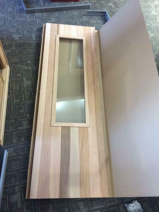Traditional Sauna doors R.O. 26*78” for sale $899 or $950,  tempered glass door start from $499 in Windows, Doors & Trim