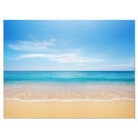 Made in Canada - Design Art Calm Blue Sea and Sky - Wrapped Canvas Photograph Print