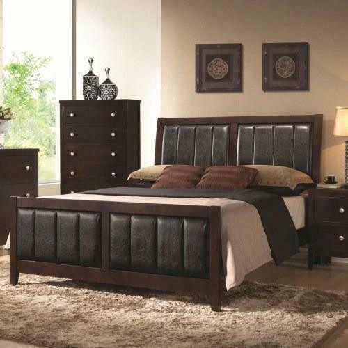 CF - Carlton 4 or 5-Piece (Full, Queen or King) Upholstered Bedroom Set Black And Grey in Beds & Mattresses - Image 2
