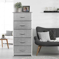 Rebrilliant Dresser W/ 5 Drawers - Furniture Tall Storage Organizer Unit For Bedroom