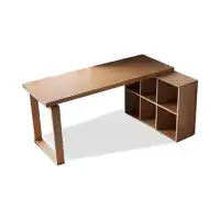Lilac Garden Tools 86.61" Burlywood Rectangular Solid wood+3 Compartments desk