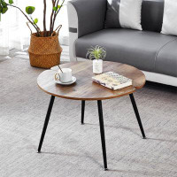 George Oliver 70X70X45CM COFFEE Table For 4 People With Round Mdf Table Top, Pedestal Dining Table, End Table Leisure Co