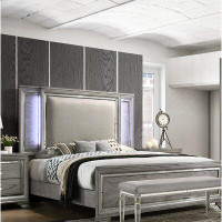 House of Hampton LED Upholstered Queen Bed