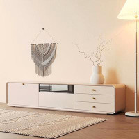 STAR BANNER Modern simple French art solid wood TV cabinet living room light luxury TV cabinet