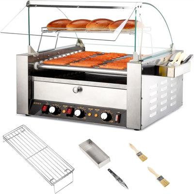 Winado 2000W 11 Rollers 30 Hot Dog Roller Grill Cooker Machine With Bun Warmer And Cover in Microwaves & Cookers